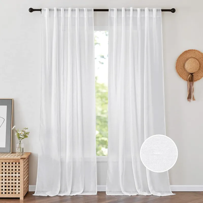 PONY DANCE White Sheer Curtains